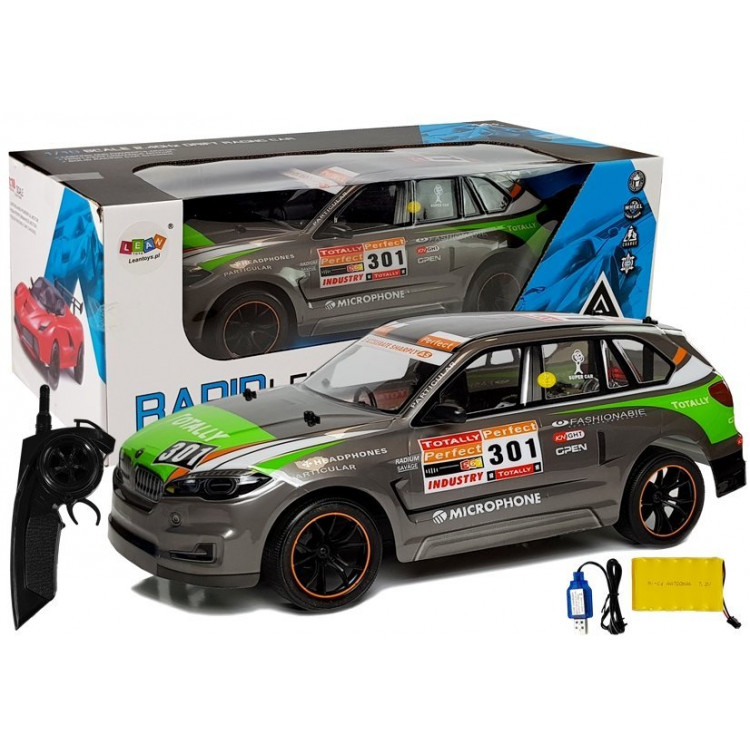 Športové auto 1:10 RC RTR - sivé
